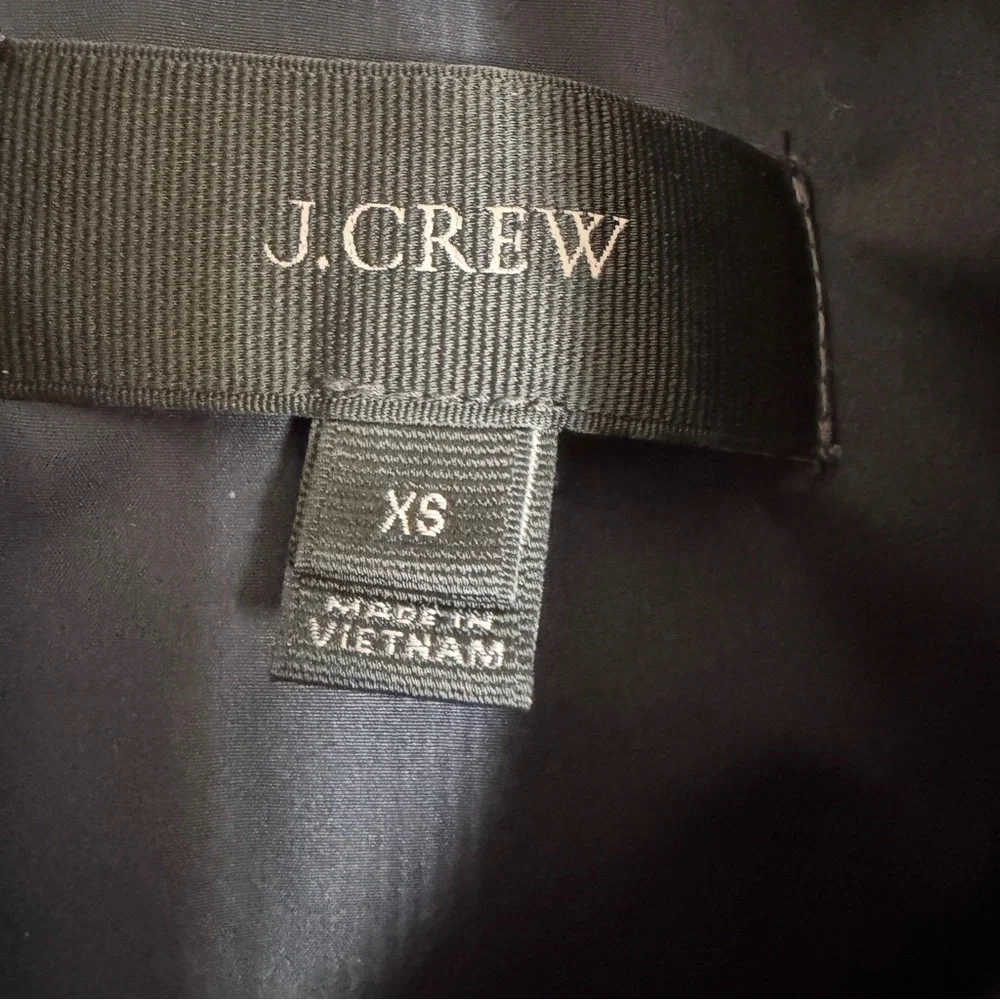 J. Crew Navy Quilted Puffer Vest with Side Zip Detail Size XS